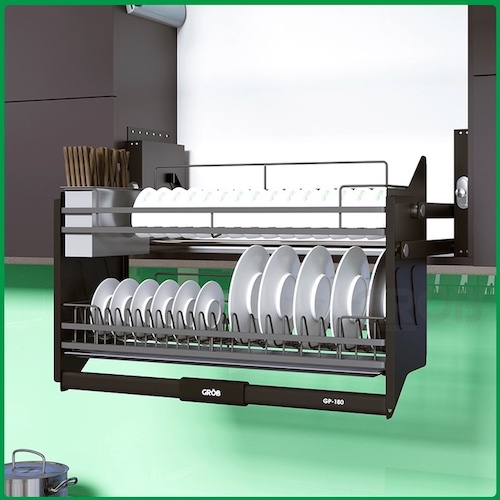 Giá bát đĩa nâng hạ nan dẹt phủ nano Grob GP-180