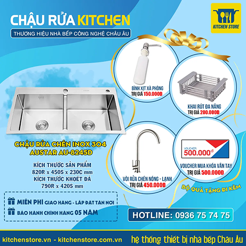 Chậu rửa chén Austar AU-8245D