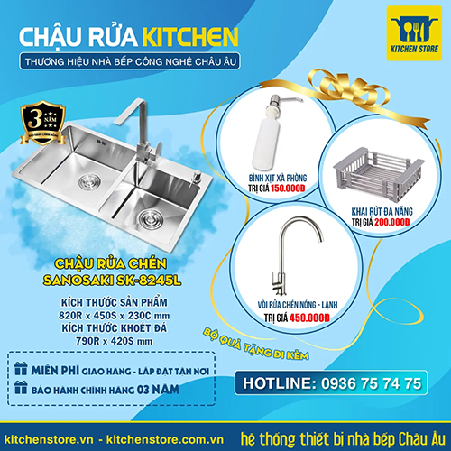 Chậu rửa chén Sanosaki SK-8245L