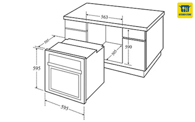 kích thước lò nướng Canzy CZ 106F