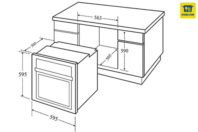 kich thước lò nướng CZ 805DP