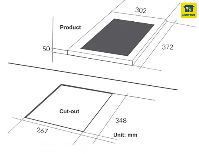 kích thước bếp từ EU-T199