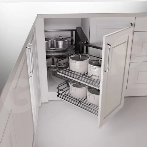 Hệ góc liên hoàn thông minh nan oval màu titan Garis MC02N.45