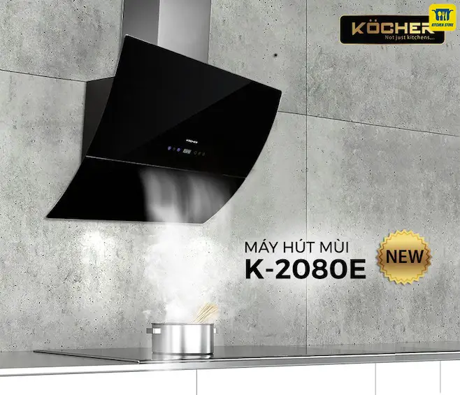 Máy hút mùi áp tường Kocher K-2080e