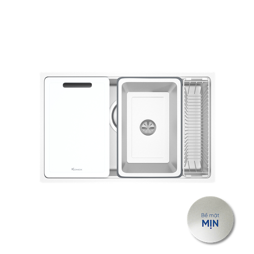 Chậu rửa bát phong cách Nhật bề mặt mịn Konox Tari 7648SM